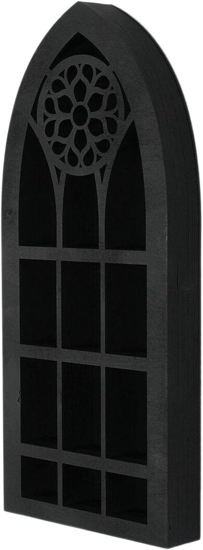 Wall Display Shelf Modern Church Window Design Stones Holder Wall Hanging Shelves for Kitchen Bathroom Office Gothic Room Decoration Bedroom