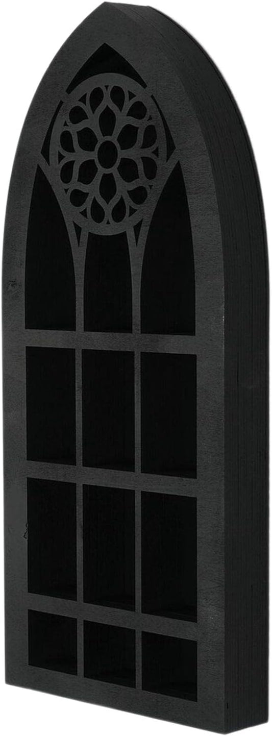 Wall Display Shelf Modern Church Window Design Stones Holder Wall Hanging Shelves for Kitchen Bathroom Office Gothic Room Decoration Bedroom