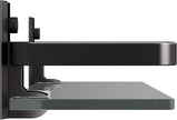 Danpoo Clear Tempered Glass Wall Shelf, Wall-Mounted Organizer for Bathroom, Kitchen(Matte Black)