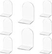 Lulonpon 8 Pieces Book Ends for Shelves, Heavy Books, School, Library, Desktop Organizer - Clear Acrylic Bookends
