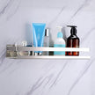 OwnMy Bathroom Shower Shelf Stainless Steel Bath Kitchen Basket Shower Caddy Rack, Rustproof Metal Bathroom Storage Floating Shelves Wall Mounted Shower Corner Rectangular Shelf - 16 Inch Silver