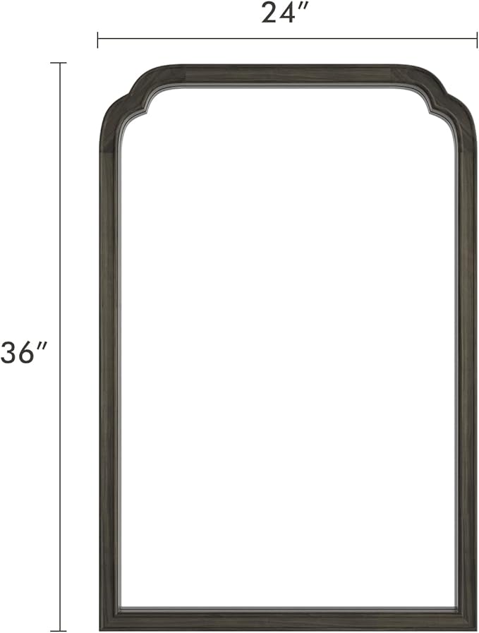 WallBeyond Wooden Framed Wall Mirror, Natural Wood Bathroom Vanity Mirror for Entryway, Living Room or Bedroom Home Decor Vertical or Horizontal Hanging [24