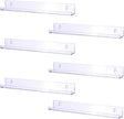 Sooyee 6 Pack 15 Inch Acrylic Invisible Kids Floating Bookshelf for Kids Room,Modern Picture Ledge Display Toy Storage Wall Shelf,Clear