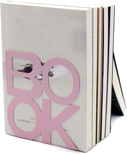 Book Ends - Decorative Metal Book Ends Supports for Bookrack Desk,Books, Unique Appearance Design,Heavy Duty