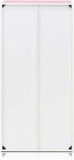 Furinno LUDER Book Shelf, 7-Cube Bookshelf, Bookcase, 9.4 x 19.5 x 41.7, for Living Room, Bedroom, Home Office, White/Pink