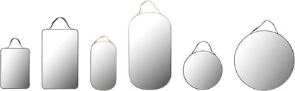 Creative Co-Op Various Velvet Edged Wall Mirrors, Multicolor, Set of 6