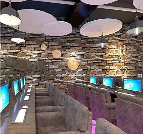 Rock Peel and Stick Wallpaper - Self-Adhesive & Removable Wallpaper Stone Decorations Contact Paper 17.7"x78.8" 3D Stone Textured Vinyl for Backsplash, Countertop Wall, Easy to Clean, Brick Wall paper