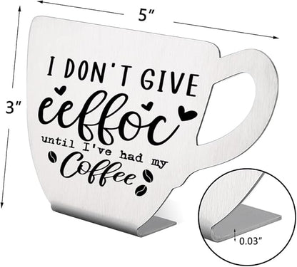 Coffee9 Funny Coffee Bar Sign - Modern & Vintage Design for Coffee Lovers, Office, Home Decor