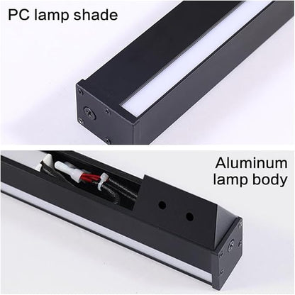 Black Linear Wall Sconce Lighting, Modern LED Wall Light Fixture, Minimalist Long Strip Wall Lamp, Interior Decoration Wall Mounted Lamp for Bedroom Bedside Living Room Corridor Stairs