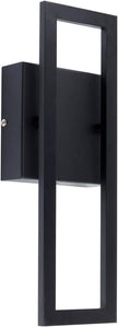 Globe Electric 51432 LED Integrated Outdoor Indoor Wall Sconce, Black, 17 Watts, 520 Lumens, Back Porch Lights, Front Patio, Garage Fixture, Exterior Lighting for House
