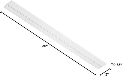 LAGOM Halo Under Cabinet Light, 30‑Inch Hardwired Dimmable LED, 2700K/4000K/5000K, Power Cord Sold Separately, White, UC0130WH27