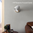 White Wall Lights for Bedroom,Modern Wood Wall Sconces Hardwired with 350°Rotation Metal Shade,E26 Wall Lamp with Switch for Living Room,Nightstand,Dining Room,Hallway,Corner,Stairway,Wall Decor