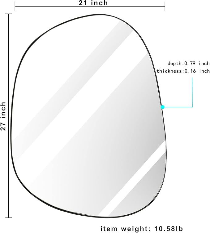 Asymmetrical Wall Mirror for Decor 21