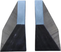 Fox Run 100% Natural Polished Marble Bookends, Black, Set of 2, Smaller Triangular