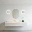 Modern Minimalist Wall Light White Round Disc Wall Sconce Metal Circular Stairwell Lighting LED Sconce for Living Room Bedroom 6000K White Light