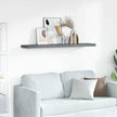 High Gloss Grey Honeycomb MDF Large Floating Wall Shelf 4-Piece Set, Modern Space-Saving Design with Sturdy Construction for Display and Storage