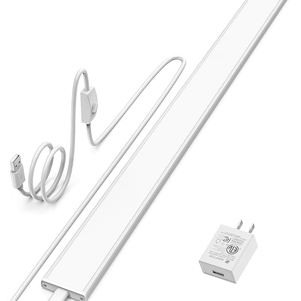 ASOKO Plug-in Under Cabinet Lighting, 24Inch LED Workbench Lights with Super Brighten 900Lumen and Dimmable 6000K Cool White, Memory Function Desk Lamp for Kitchen Sink/Desk/Workbench