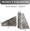 Koville Marble Bookends for Shelves, Large Bookends for Heavy Books, Natural Stone Book Stopper for Books CD Movies, Aesthetic Decorative Book Ends, Bookshelf Table Home Decor(Grey)