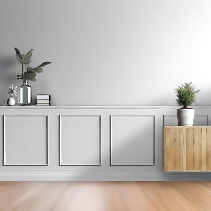 3 Set Peel and Stick Wall Molding Kit,24" x 32" Premade Self Adhesive Wainscoting Panels,Ready to Assemble Accent Molding Trim for Interior Wall Moulding Decor