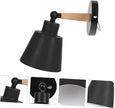 Nordic Style Wall Light Decor Simple Black Wood Wall Lamp for Bedroom Corridor Balcony Easy to Install Modern Indoor Aisle Lighting Fixture Elegant Minimalist Backdrop Accent
