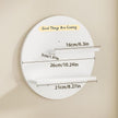 Round Wall Mounted Floating Shelves, 2-Tier Decorative Display Shelf with Customizable Message Board, Minimalist Wall Shelf for Candles, Plants, Small Decor (White)