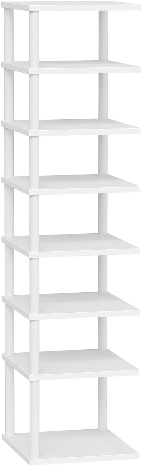 HOOBRO Vertical Shoe Rack, 8-Tier Narrow Shoe Shelf, Shoe Storage Organizer for Small Space, 11