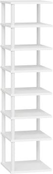 HOOBRO Vertical Shoe Rack, 8-Tier Narrow Shoe Shelf, Shoe Storage Organizer for Small Space, 11