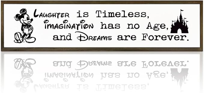 Inspirational Wooden Sign, Hanging Framed Wood Signs, Decorative Wooden Box Sign, Rustic Tabletop Decor, Motivational Home Office Classroom Decor, I Work So We can Go to Disney Signs
