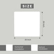 White Bathroom Mirror 36x36 Inch, White Metal Framed Bathroom Mirror for Wall, Rounded Rectangle Matte Bathroom Vanity Mirror, Tempered Glass, Anti-Rust, Horizontal/Vertical