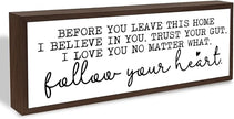 Before You Leave This Home Sign, Love Decoration for Home, Positive Quote Family Sign, Decorative Framed Wood Signs, Living Room Decors, Kids Bedroom Decor, Gift for Daughter Son Kids