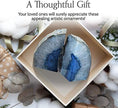 Nature's Decorations Agate Bookends - A Quality Blue Geode with Non-Skid Rubber Bumpers for Shelves, Office, Home Decor - Heavy Duty Cool Crystal Stone (6-8 LB)