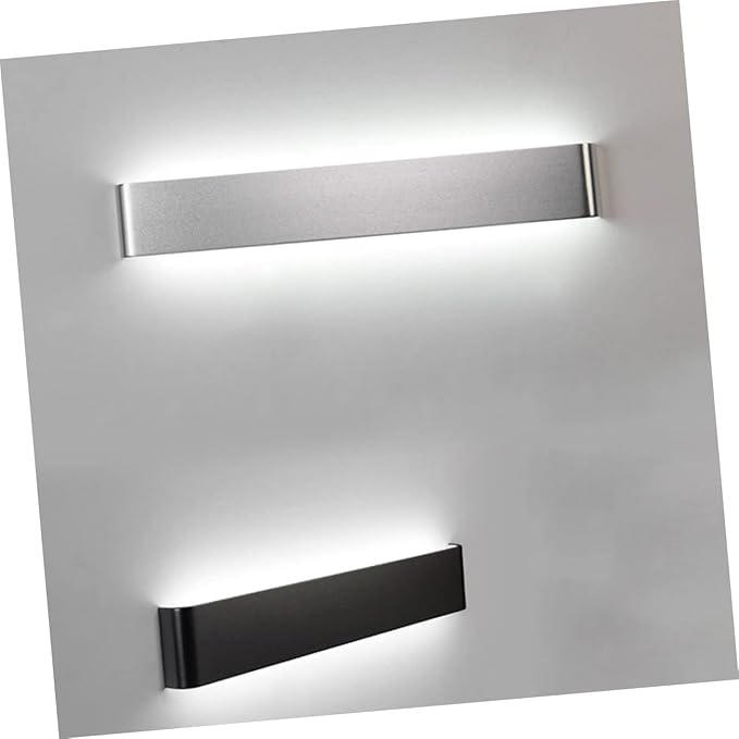 18w Creative Modern Minimalist Led Wall Lamp Brushed Silver Light Fixture for Bedroom Hallway Bathroom Eye Protection Soft Light Easy Installation