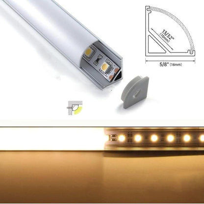 Cefrank Under Cabinet LED Light Bars, 8pcs 12" V-Shape, 16Watt 1600Lumens, Warm White (3000K)