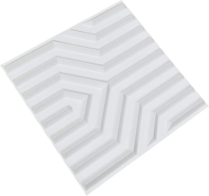 Art3d Decorative 3D Wall Panel, 32 Sq.FT PVC Interior Wall Decor for Living Room, Bedroom, Lobby, Office, Shopping Mall, White