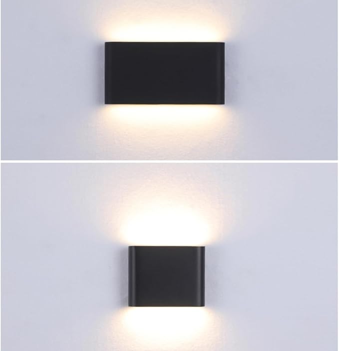 NUOBESTY 1Pc Modern LED Wall Lamp Black Indoor Light Fixture for Bedroom Corridor Living Room Soft Warm Lighting Durable Design Minimalist Style