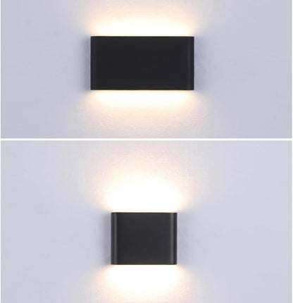 NUOBESTY 1Pc Modern LED Wall Lamp Black Indoor Light Fixture for Bedroom Corridor Living Room Soft Warm Lighting Durable Design Minimalist Style