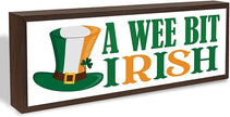St Patricks Day Wooden Table Sign, Decorative Wooden Table Signs, St. Patrick's Day Themed Decor Decoration, Farmhouse Decor for Home Office, Irish Pride Gift, 9.5x3.1x1 inches