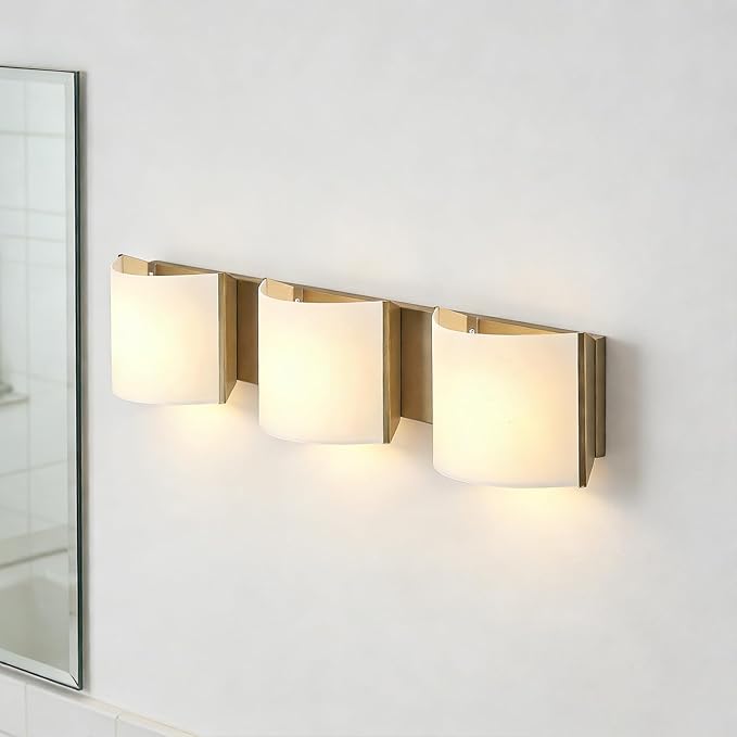 30 inch LED Wall Sconce Lights, Bathroom Vanity Lights, 3-Light Indoor Wall Light Fixtures Over The Mirror, Wall Decro Lighting for Bathroom Hallway Bedroom Living Room