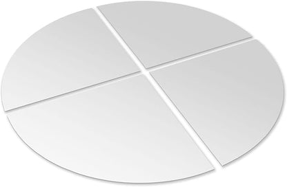 Americanflat Adhesive Mirror Tiles - Set of 4 Quarters Circle Mirrors for Wall and Home Decor - Peel and Stick Mirrors - Modern Glass Mirror for Bathroom, Bedroom, Living Room
