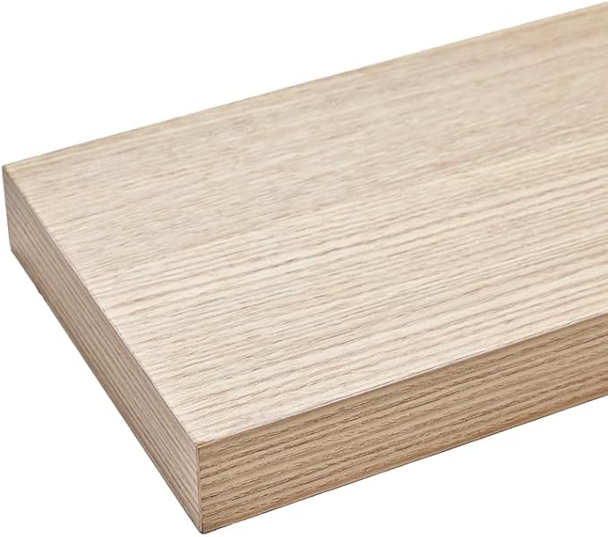 Floating Shelves for Wall, Bathroom Shelves Over Toilet, Wall Shelves & Book Shelf for Room, Hanging Shelf, Modern Wooden Mounted Floating Shelves, 48x7x1.5 in (Oak, Set of 1)