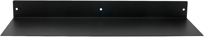 Buhbo Mitus Floating Shelf Wall Mounted (8 inch x 24 inch) Heavy Duty Industrial Modern Steel, Black