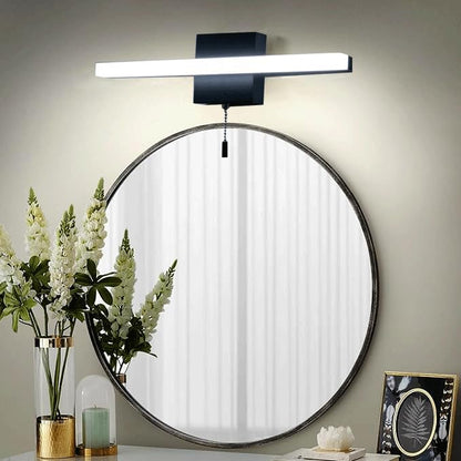 COTULIN 16 Inch Black Vanity Light Bar with Pull Switch 10W Brightness Ideal for Cabinet Lighting Picture Light and Sink Light for Kitchen and Bathroom Applications Modern Design Efficient Lighting