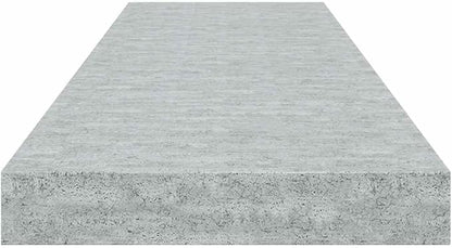 Concrete Grey Honeycomb MDF Floating Wall Shelf with Metal Frame 31.5 x 9.3 x 1.5 Inches for Modern Home Decor and Display Storage