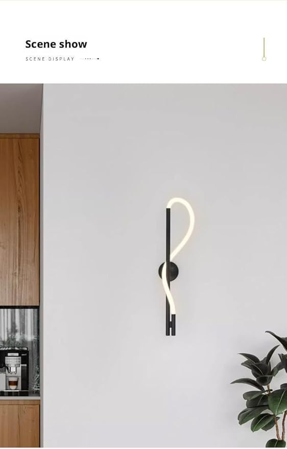 Luxury Minimalist Wall Sconce - Dimmable 3-Color Changing Designer Light for Dining Room, Bedroom, Living Room & Hallway