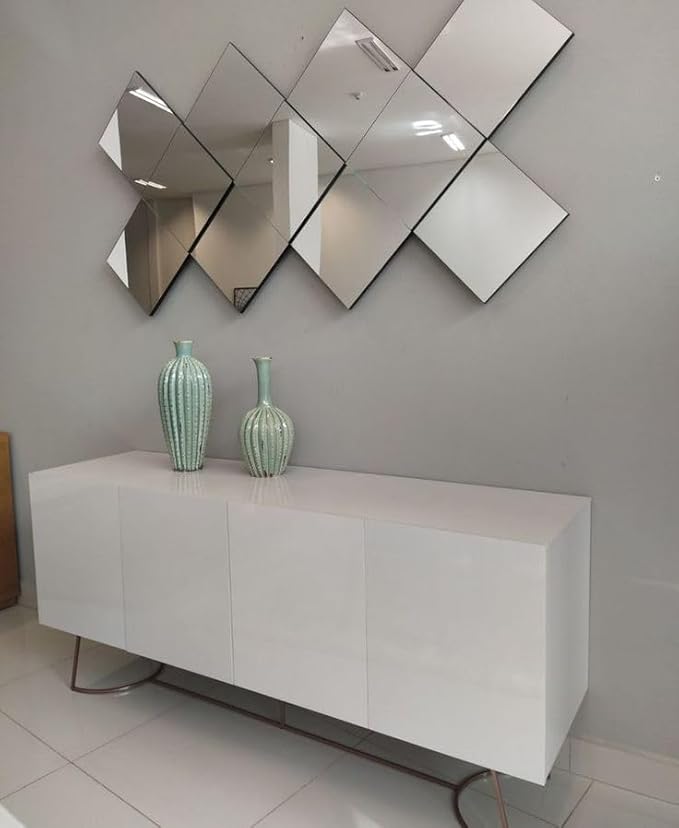 Vlush Full Length Wall & Tiles 10.2'' x 10.2'' x 10PCS Full Body Mirror, Full Length Mirror Wall Mounted Mirrors Decorative for Home Gym, Door, Bedroom & Bathroom
