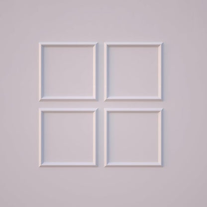 NeatiEase 4 Set Peel and Stick Wall Molding Trim Kit, 20" x20" Premade Wainscoting Panels, Self Adhesive Moulding Panel for Interior Walls Picture Frame