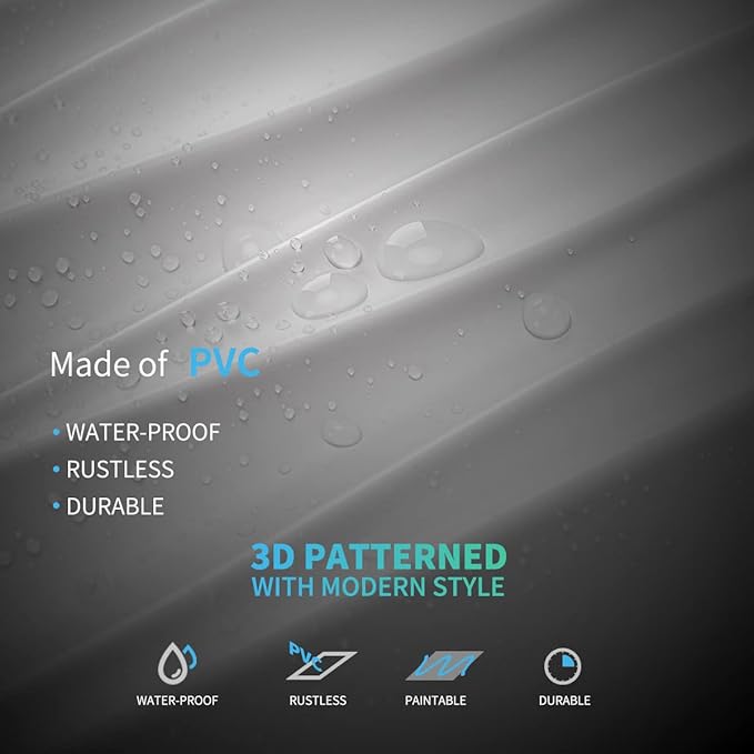Art3d 46.2 SF White Large PVC 3D Wall Panels for Interior Wall Décor,3D Textured Wavy Wall Panels Decorative, Pack of 6 Tiles(47.2"×23.6")