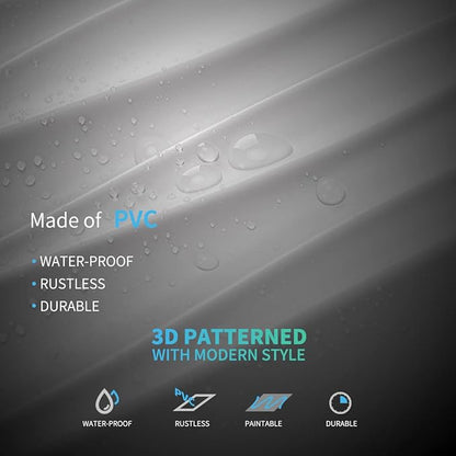 Art3d 46.2 SF White Large PVC 3D Wall Panels for Interior Wall Décor,3D Textured Wavy Wall Panels Decorative, Pack of 6 Tiles(47.2"×23.6")