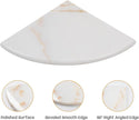 2 Pcs Gold Marble Corner Shower Shelf, 9 Inch Wall Mounted Marble Corner Shelves for Shower Bathroom Kitchen, Polished