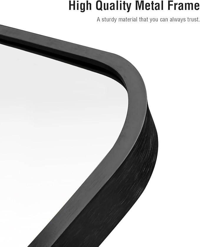 Arched Full Length Mirror, Floor Mirror with Stand, 30